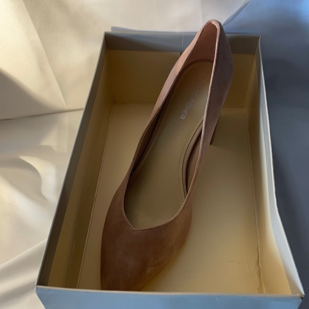 Marc Fisher Light Pink Suede Heels